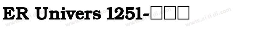 ER Univers 1251字体转换
